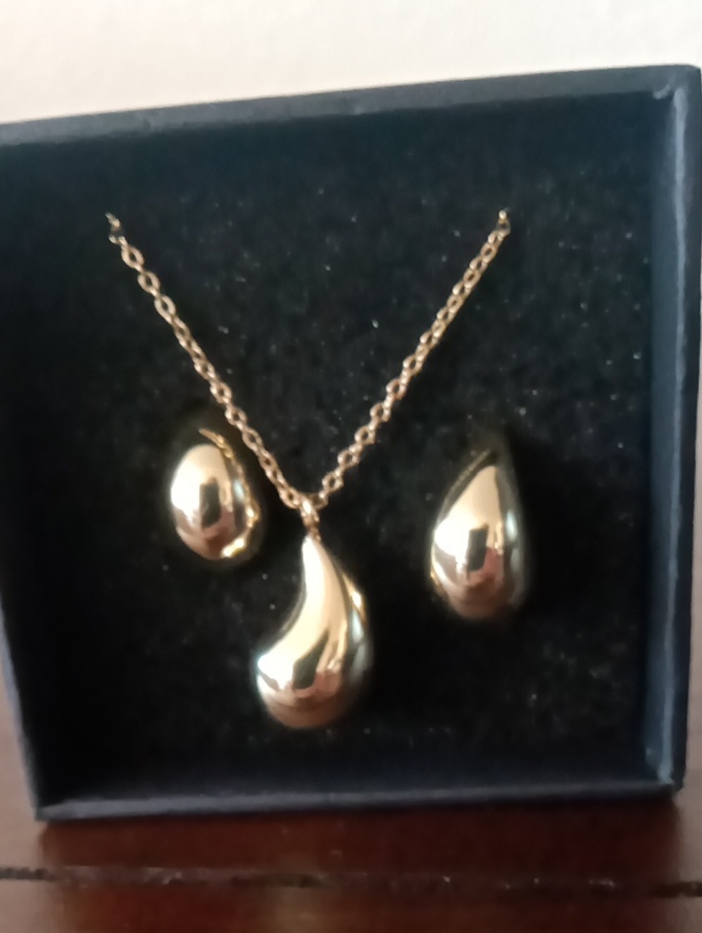NIC & SYD Gold Plated Pendant Necklace and Earring Set